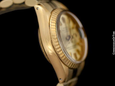 1972 Rolex Datejust (President) Ladies Vintage Watch with Champagne Dial - 18K Gold