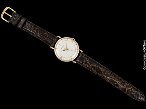 1947 Jaeger-LeCoultre Vintage Large Mens Watch With Tear Drop Lugs - 18K Rose Gold