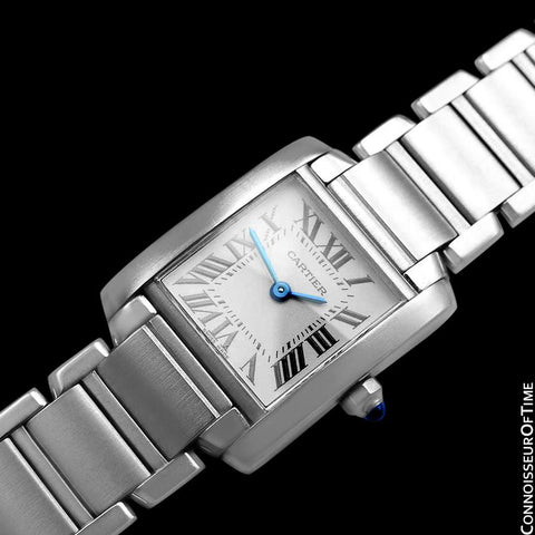 CARTIER Ladies Tank Francaise Stainless Steel Watch, W51008Q3 - Box & Papers