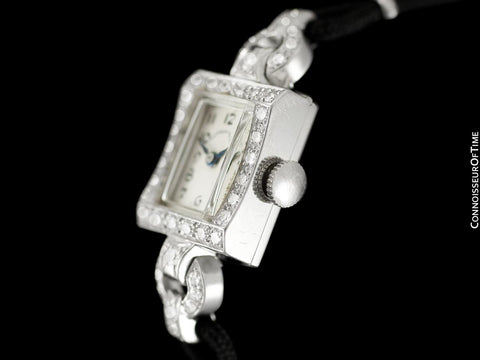 1940's Tiffany & Co. Ladies Vintage Watch - Platinum & Diamonds