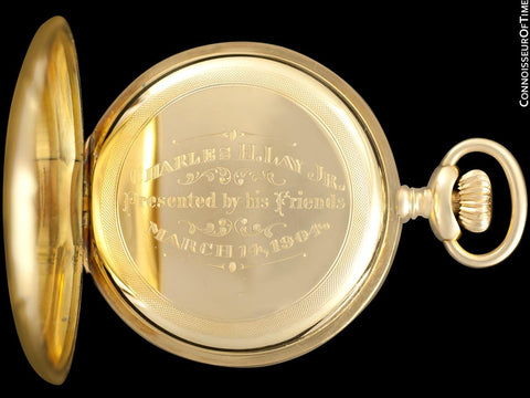 1870's E. Howard & Co. Antique 18 Size N Pocket Watch with Exceptional Fancy Dial - 18K Gold