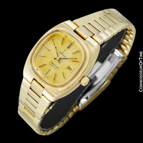 c. 1979 Omega Seamaster Vintage Ladies Automatic Watch - 18K Gold Plated & Stainless Steel