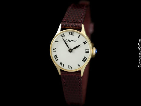 1970's Cartier Vintage Classic Ladies Handwound Watch - 14K Gold
