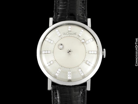 1957 Jaeger-LeCoultre Vintage Galaxy Mystery Dial Mens Watch - 14K White Gold & Diamonds
