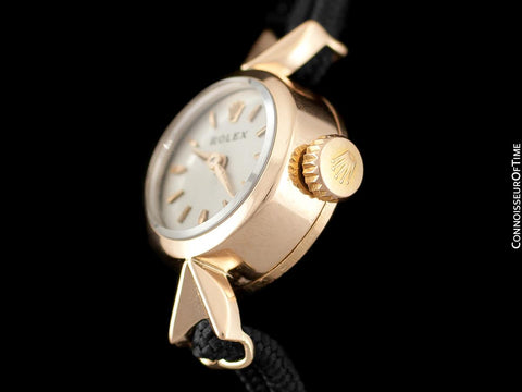 1960's Rolex Precision Vintage Pre-Cellini Ladies Watch, Ref. 9676 - 18K Rose Gold