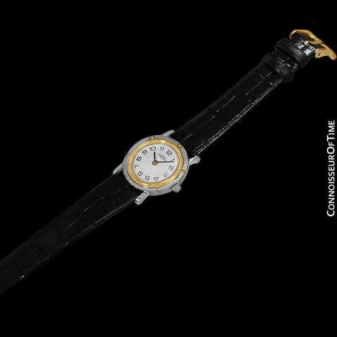 Hermes Clipper Ladies Quartz Watch - Stainless Steel & 18K Gold Plated