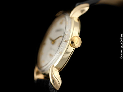 1950's Ulysse Nardin Vintage Chronometer Mens Midsize Dress Watch, Beautiful Case - 14K Gold