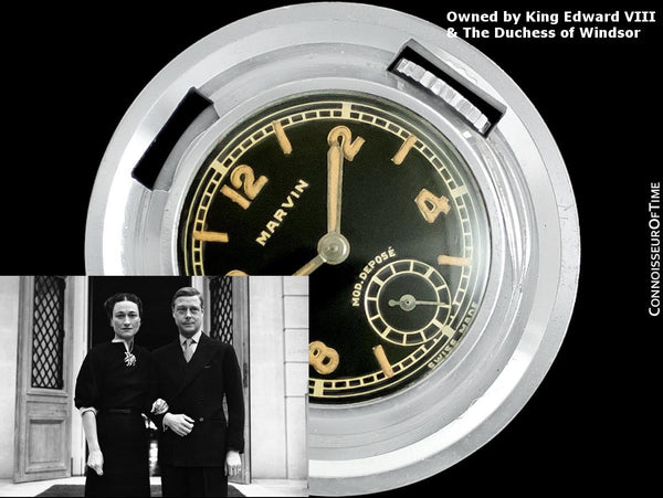 1930's Marvin Antique Fob Watch - Owned By King Edward VIII & The Duchess Of Windsor