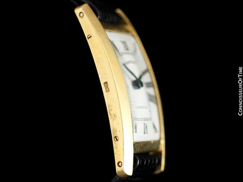 Cartier Tank Americaine Vintage Mens 18K Gold Watch - Owned & Worn by Jerry Lewis