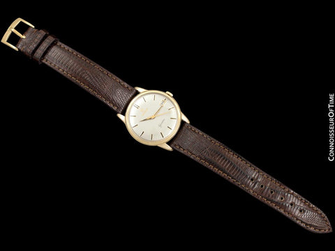 1961 Omega Geneve Vintage Mens Dress Watch with Date - 9K Gold