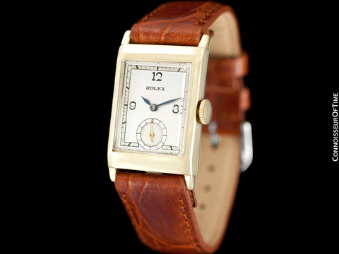 1932 Rolex Art Deco Mens "Prince Elegante" Watch - Solid 9K Gold