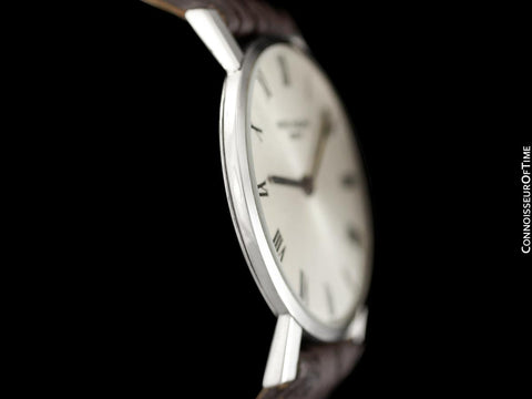 1965 Patek Philippe Vintage Mens Midsize "Ultra Thin" Wristwatch, Ref. 3470 - 18K White Gold