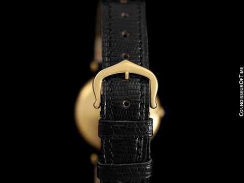 Must De Cartier Vendome Mens Midsize Unisex Vermeil 18K Gold Over Sterling Silver Watch - Boxes & Papers
