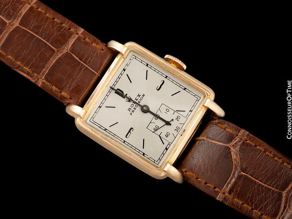 1938 Rolex Precision Vintage Mens Dress Watch - 18K Rose Gold