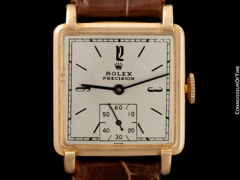 1938 Rolex Precision Vintage Mens Dress Watch - 18K Rose Gold