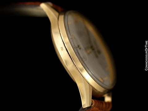 1950's Heuer Vintage Valjoux 23 Chronograph Mens Watch - 18K Gold