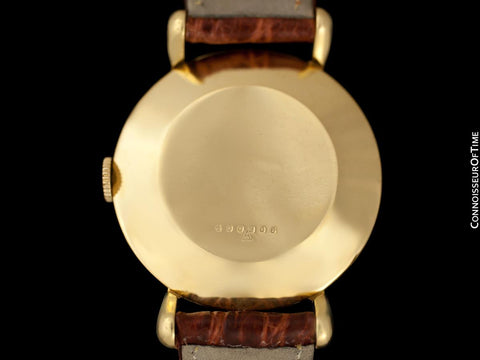 1946 Jaeger-LeCoultre Vintage Large Mens Watch With Tear Drop Lugs - 18K Gold