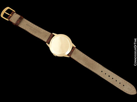 1949 Jaeger-LeCoultre Vintage Mens Triple Date Moon Phase Calendar Watch - 10K Gold Filled