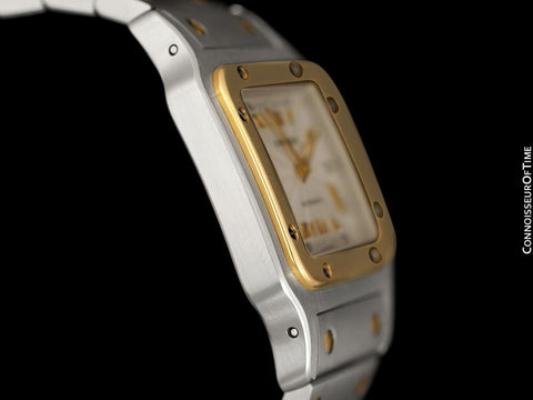 Cartier Santos Automatic Mens Bracelet Watch - Stainless Steel & 18K Gold