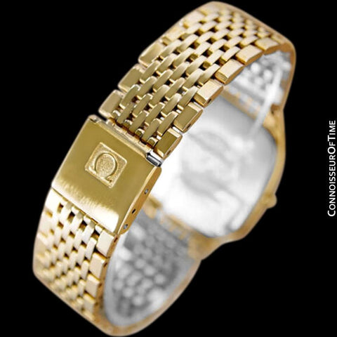 1985 Omega Seamaster Brest Vintage Mens Retro Quartz Watch 18K