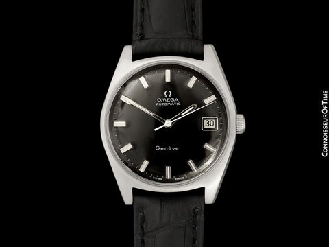 1969 Omega Geneve Vintage Mens Cal. 565 Automatic Watch with Quick-Setting Date - Stainless Steel