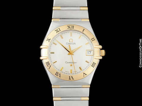 Omega Constellation Mens 35mm Watch, Quartz, Date - Stainless Steel & 18K Gold