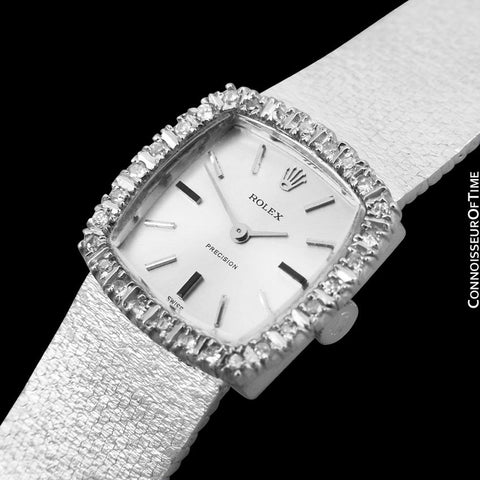 1973 Rolex Ladies Vintage Dress Bracelet Watch - Stainless Steel & Diamonds