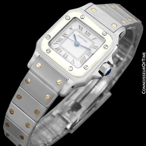 Cartier Santos Ladies Two-Tone Automatic Bracelet Watch - Stainless Steel & 18K Gold