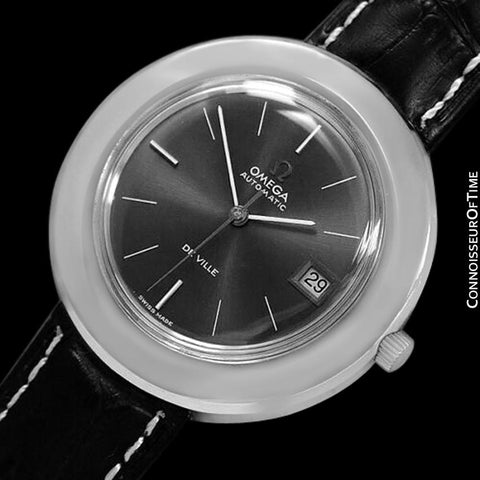 1970's Omega De Ville Vintage Mens Rare Extra Large 40mm "Disco Volante" Watch - Stainless Steel