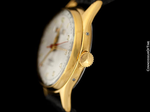 1950's Enicar Vintage Mens  Watch, Day Date Calendar, Gold Plated & Stainless Steel