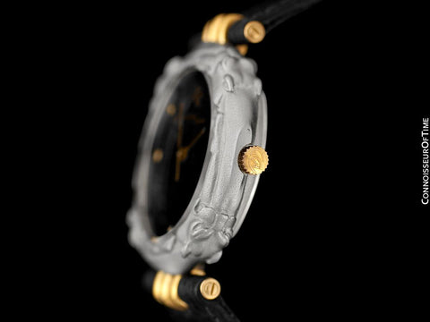 Carrera y Carrera Leopard Mens Midsize / Large Ladies Quartz Watch - Sculptured Titanium & 18K Gold
