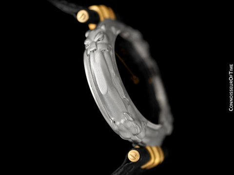 Carrera y Carrera Leopard Mens Midsize / Large Ladies Quartz Watch - Sculptured Titanium & 18K Gold