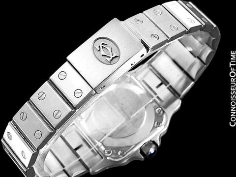Cartier Santos Ladies Automatic Bracelet Watch - Stainless Steel