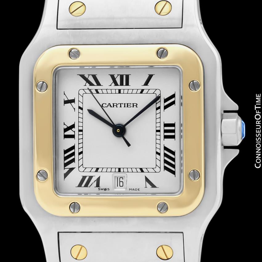 Cartier Santos Galbee Mens Two-Tone Bracelet Watch with Date