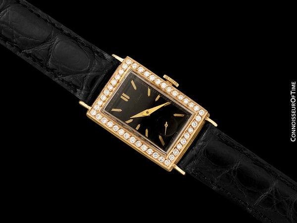 1938 Rolex Art Deco Mens "Prince Elegante" Watch - 14K Gold & Diamonds