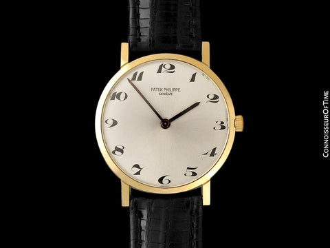 1966 Patek Philippe Vintage Mens Midsize "Ultra Thin" Wristwatch, Ref. 3512 - 18K Gold