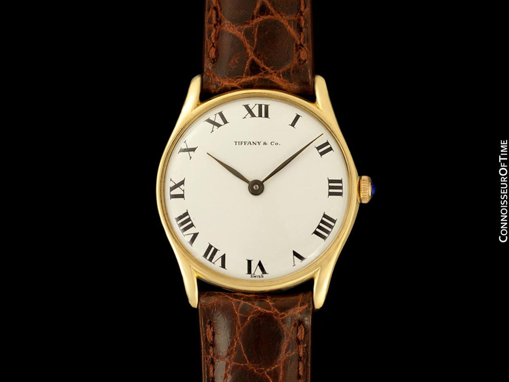1960's Tiffany & Co. Mens Vintage Handwound Dress Watch - 14K Gold - Connoisseur of Time 1960's Tiffany & Co. Mens Vintage Handwound Dress Watch - 14K Gold - Connoisseur of Time