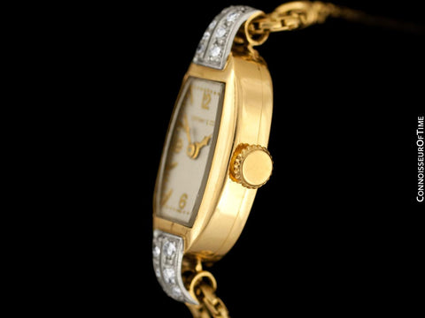 1940's Tiffany & Co. Ladies Vintage Watch - 14K Gold with Diamonds