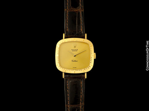 1987 Rolex Cellini Vintage Ladies 18K Gold TV Watch, Ref. 4082 - Original Papers