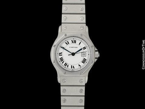 Cartier Santos Octagon Mens Unisex Watch, Automatic - Stainless Steel