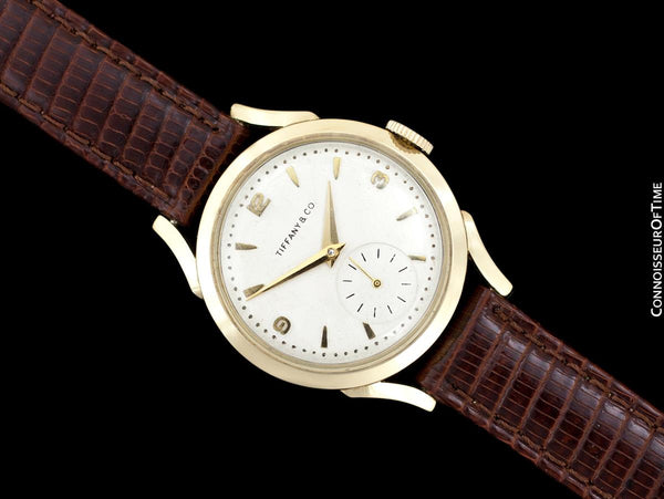 1956 Tiffany & Co. "Futuramic" Mens Vintage Thin Automatic Watch - 14K Gold