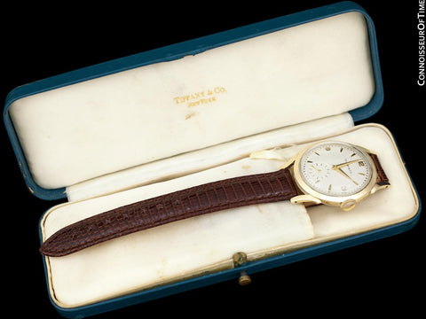 1956 Tiffany & Co. "Futuramic" Mens Vintage Thin Automatic Watch - 14K Gold