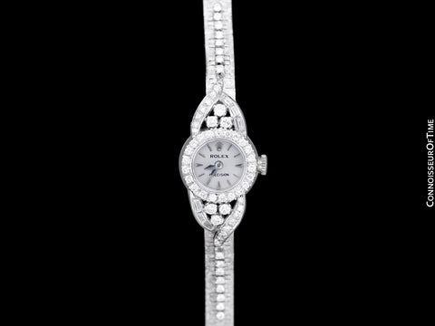 1966 Rolex Ladies Vintage Cocktail Watch - 18K White Gold & Diamonds