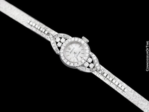 1966 Rolex Ladies Vintage Cocktail Watch - 18K White Gold & Diamonds