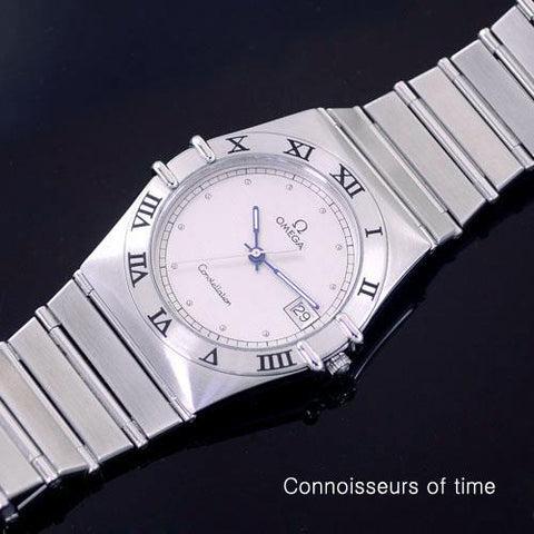Omega Constellation Mens Bracelet Watch, Quartz, Date, 35mm - Brushed Stainless Steel