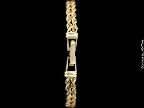 1990's Rolex Ladies Dress Bracelet Watch - 14K Gold & Diamonds