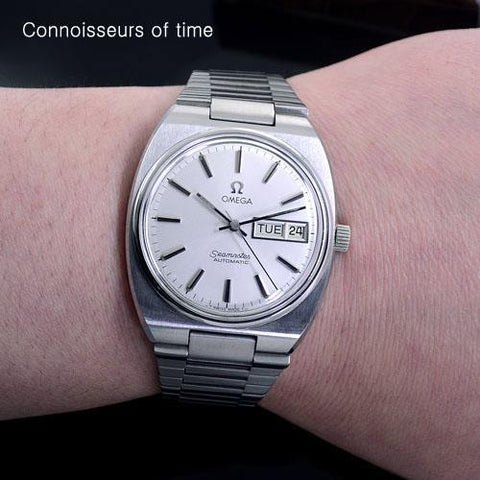 1980 Omega Seamaster Vintage Mens Bracelet Watch, Automatic, Day Date - Stainless Steel