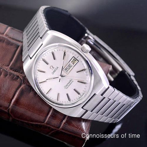 1980 Omega Seamaster Vintage Mens Bracelet Watch, Automatic, Day Date - Stainless Steel