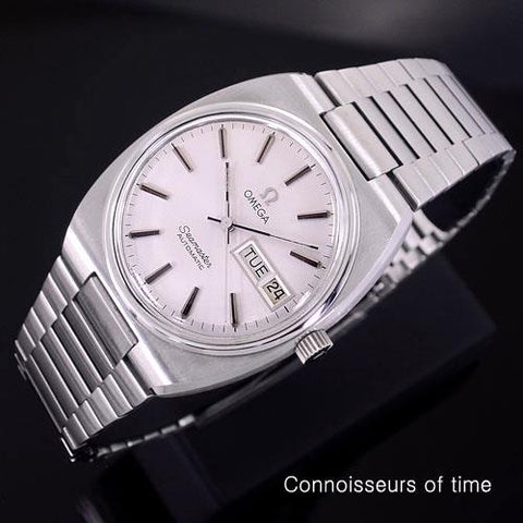 1980 Omega Seamaster Vintage Mens Bracelet Watch, Automatic, Day Date - Stainless Steel