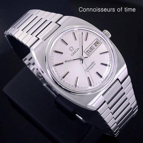 1980 Omega Seamaster Vintage Mens Bracelet Watch, Automatic, Day Date - Stainless Steel